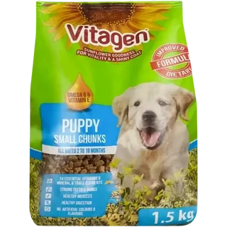 Vitagen Small Chunks Puppy Dry Dog Food 1.5kg