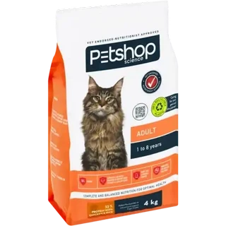Petshop Science Chicken & Rice Adult Dry Cat Food 4kg
