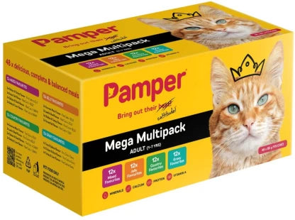 Pamper Wet Cat Food Meat 85 g Wet Adult Cat Food